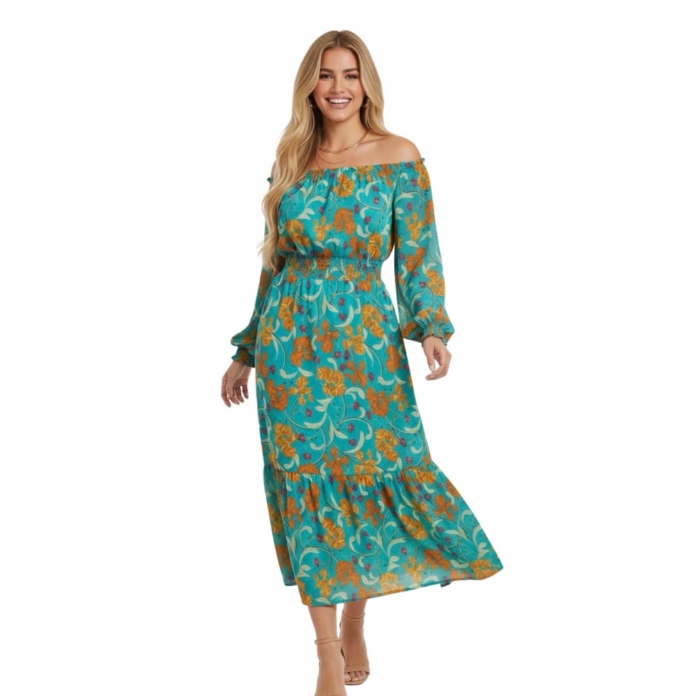 Sofia By Sofia Vergara Dresses Floral Long Sleeve Dress - Picture 2 of 6